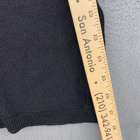 St. John Maxi Skirt Size 6  Basics Womens Pull On Santana Knit Black Slit - Picture 6 of 12